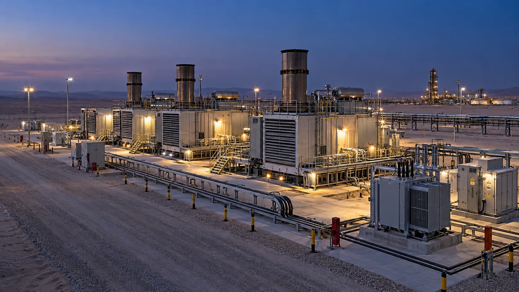 Modular power plant supporting a remote oil and gas site in the GCC