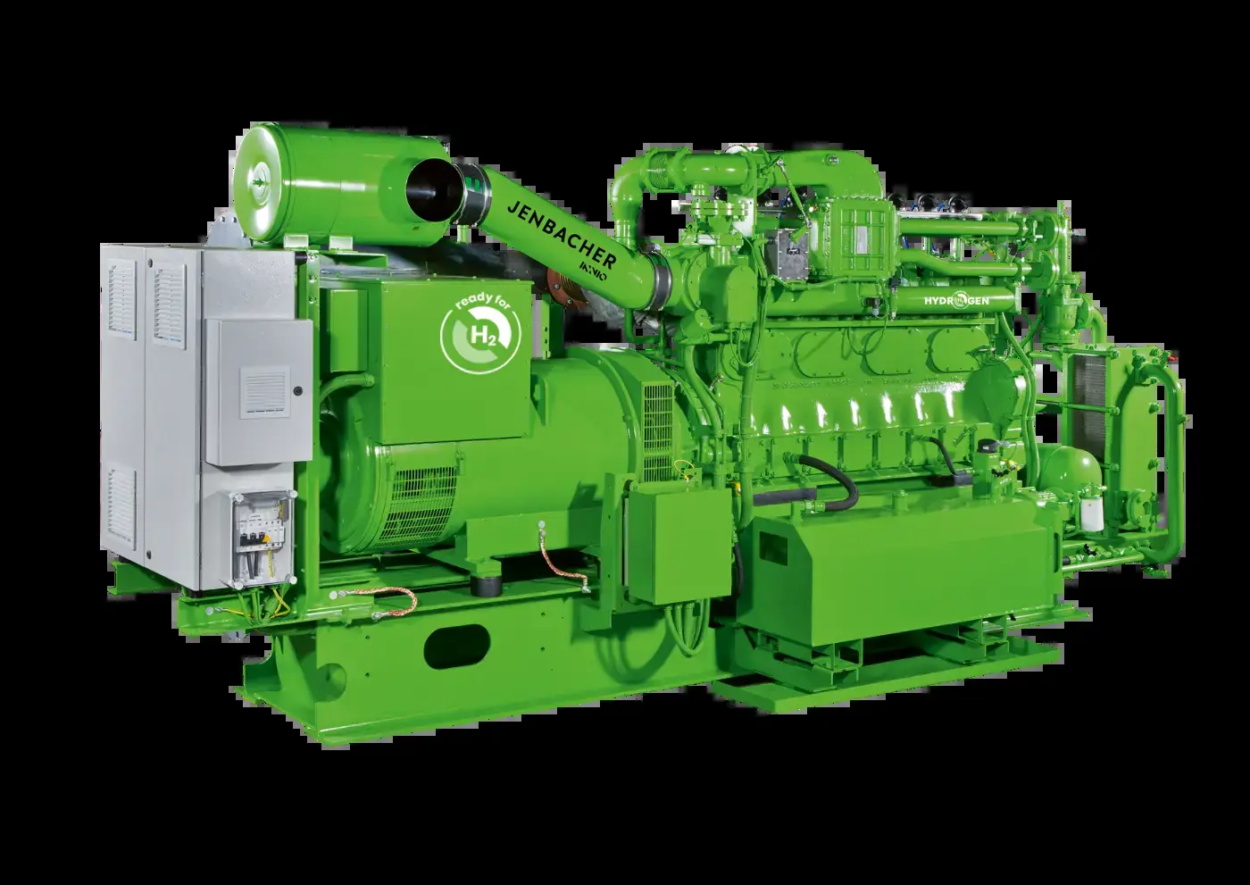Gas engine generator set for industrial power generation